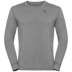 T-Shirt Technique Odlo A Manches Longues Merino Gris Homme