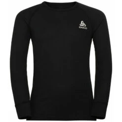 T-Shirt Technique Odlo A Manches Longues Active Warm Eco Noir Garçon