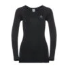T-shirt Technique Femme Odlo ML PERFORMANCE WARM Black
