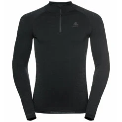 T-Shirt Odlo Technique A Col Montant Performance Warm Eco Noir Homme