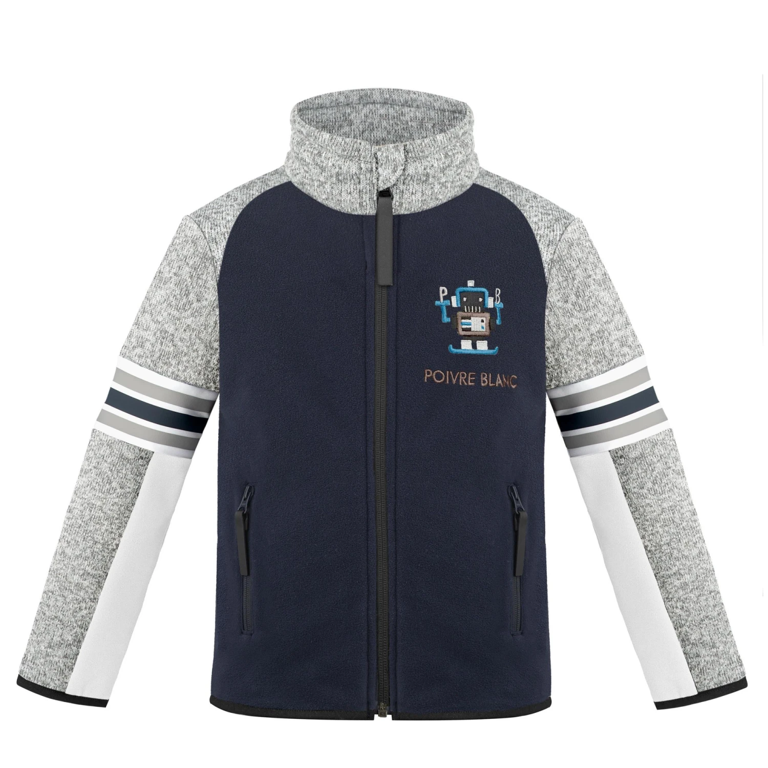 Veste Polaire Poivre Blanc Fleece Jacket 1610 Multico Gothic Blue Garçon 1 Veste Polaire Poivre Blanc Fleece Jacket 1610 Multico Gothic Blue Garçon