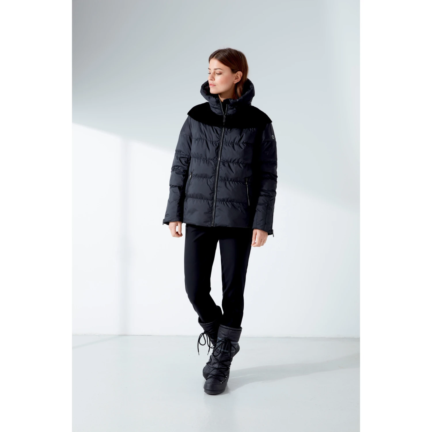 Doudoune Synthétique Poivre Blanc 1201 Fancy Black Femme 2 Doudoune Synthétique Poivre Blanc 1201 Fancy Black Femme – Image 2