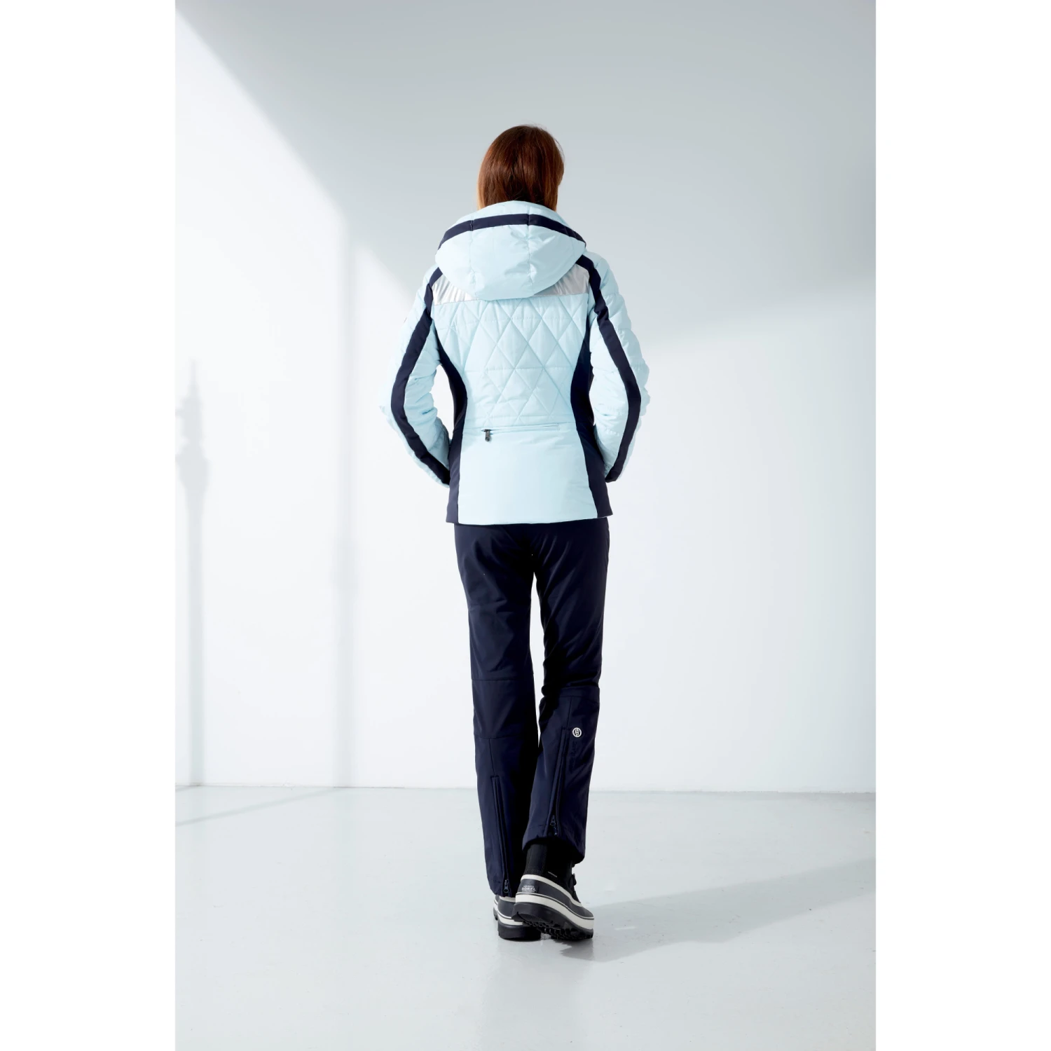 Veste Matelassée Poivre Blanc 1004 Multico Whisper Blue Femme 2 Veste Matelassée Poivre Blanc 1004 Multico Whisper Blue Femme – Image 2