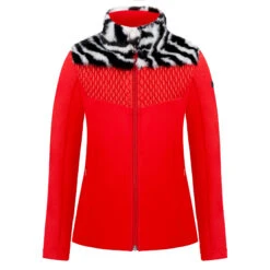 Veste Stretch Polaire Poivre Blanc 1600 Fancy Scarlet Red Fille