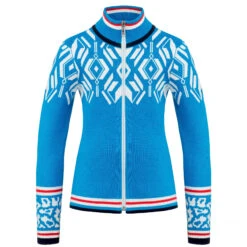 Veste En Maille Graphique Poivre Blanc 3501 Diva Blue Fille