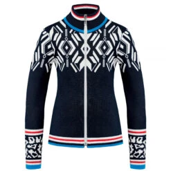 Veste En Maille Graphique Poivre Blanc 3501 Gothic Blue5 Fille