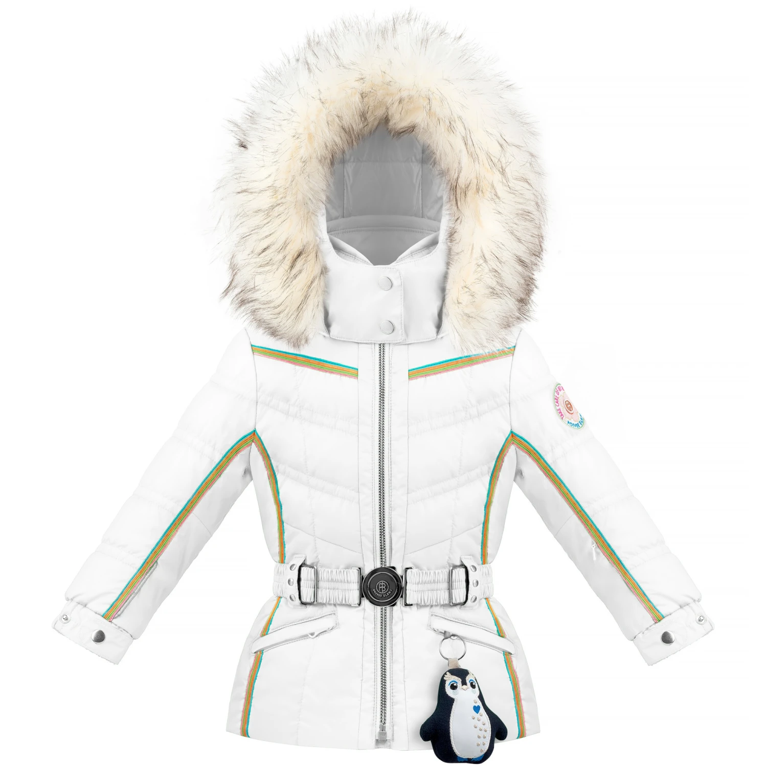Veste Avec Ceinture Poivre Blanc 1002 White Fille 1 Veste Avec Ceinture Poivre Blanc 1002 White Fille