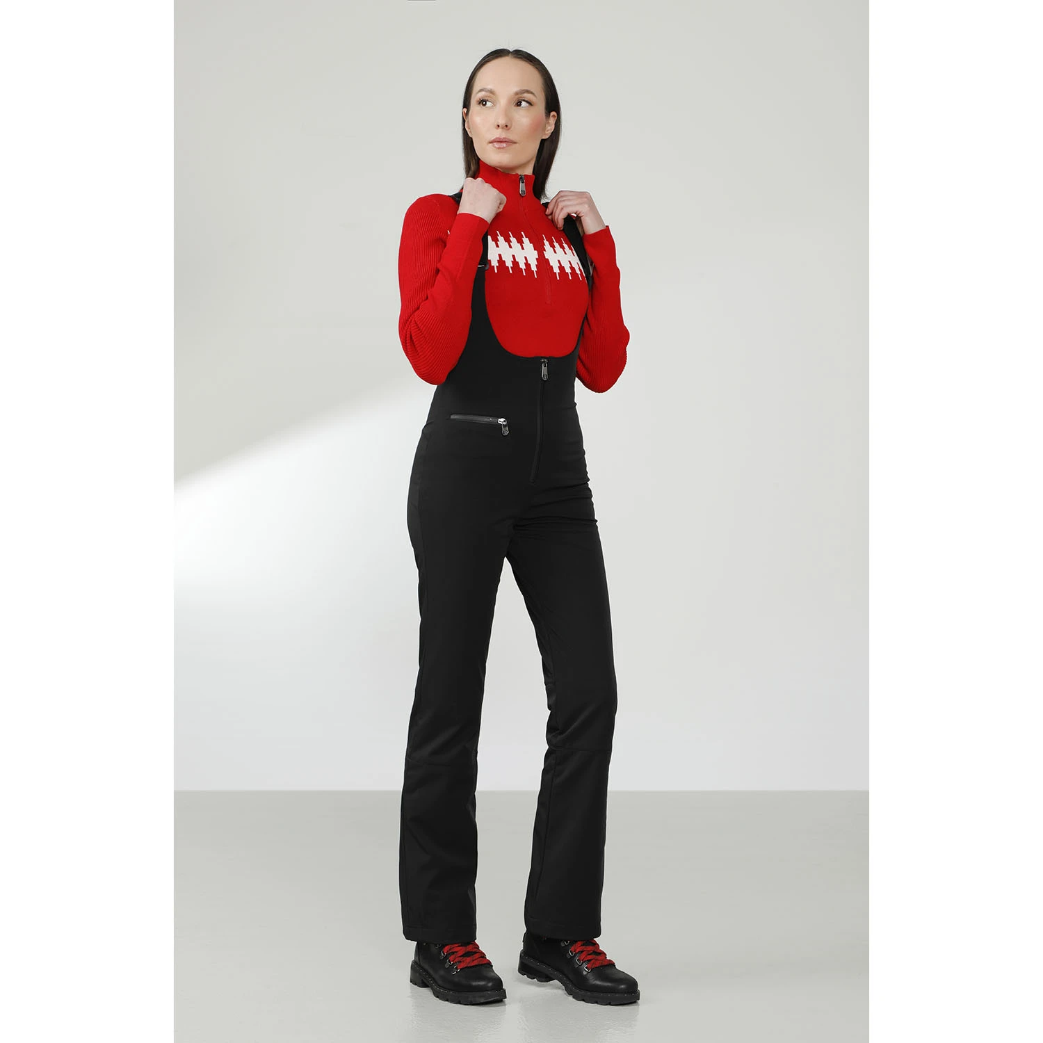 Salopette De Ski Poivre Blanc 0824 Scarlet Red 8 Femme 2 Salopette De Ski Poivre Blanc 0824 Scarlet Red 8 Femme – Image 2