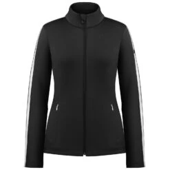 Stretch Fleece Jacket Poivre Blanc 1701 Black Femme