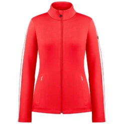 Stretch Fleece Jacket Poivre Blanc 1701 Scarlet Red 8 Femme