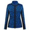 Stretch Fleece Jacket Poivre Blanc 1702 Leopard King Blue Femme