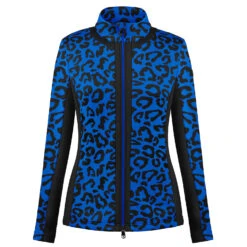 Stretch Fleece Jacket Poivre Blanc 1702 Leopard King Blue Femme