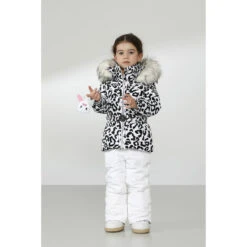 Veste Poivre Blanc 1005 Leopard White 2 Fille -Volcom Soldes 295582 LEOPARD WHITE2 2 7