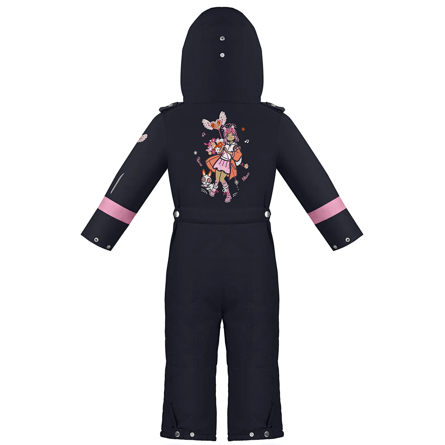 Overall Poivre Blanc 2101 Oxford-Blue-Sweetpink Fille 2 Overall Poivre Blanc 2101 Oxford-Blue-Sweetpink Fille â Image 2