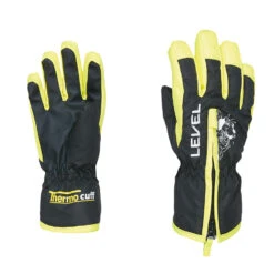Gants De Ski/Snow Level Dudy Black-Yellow Garçon