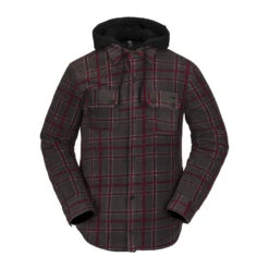 Veste De Ski/Snow Volcom Field Ins Flannel Jacket Black Plaid Homme