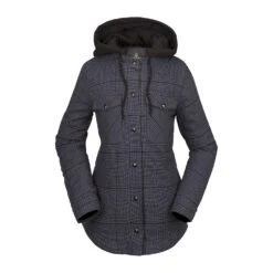 Veste De Ski/Snow Volcom Hooded Flannel Jacket Black Femme
