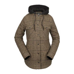 Veste De Ski/Snow Volcom Hooded Flannel Jacket Caramel Femme