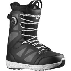 Boots De Snowboard Salomon Launch Lace Boa Black White Homme
