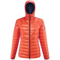 Doudoune Millet Trilogy Diamond Down Hoodie Coral Chrome Femme