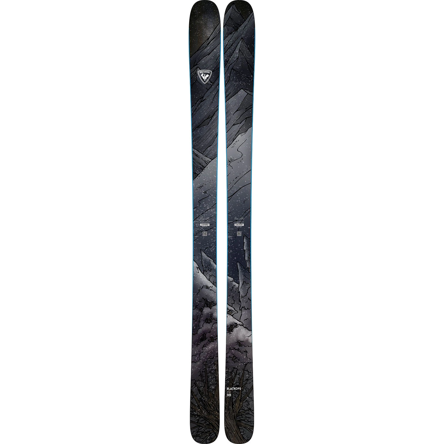 Skis Seul ( Sans Fixations) Rossignol Blackops 98 Gris Homme 1 Skis Seul ( Sans Fixations) Rossignol Blackops 98 Gris Homme