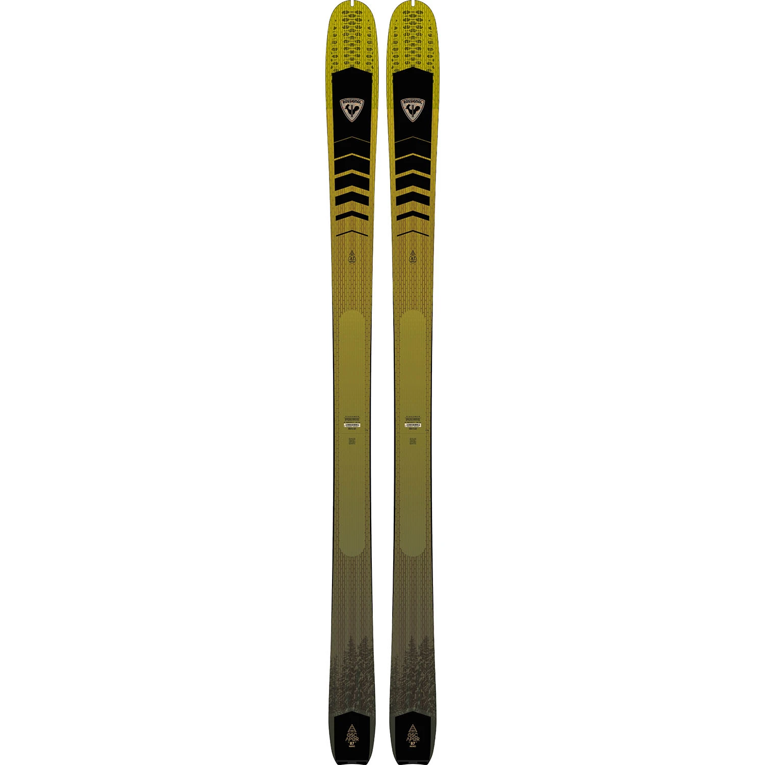 Skis Seul ( Sans Fixations) Rossignol Escaper 87 Nano Jaune Homme 1 Skis Seul ( Sans Fixations) Rossignol Escaper 87 Nano Jaune Homme
